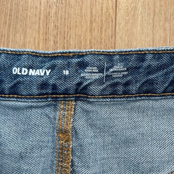 Old Navy High-Waist Denim Midi Skirt - Dark Blue - Picture 3 of 3